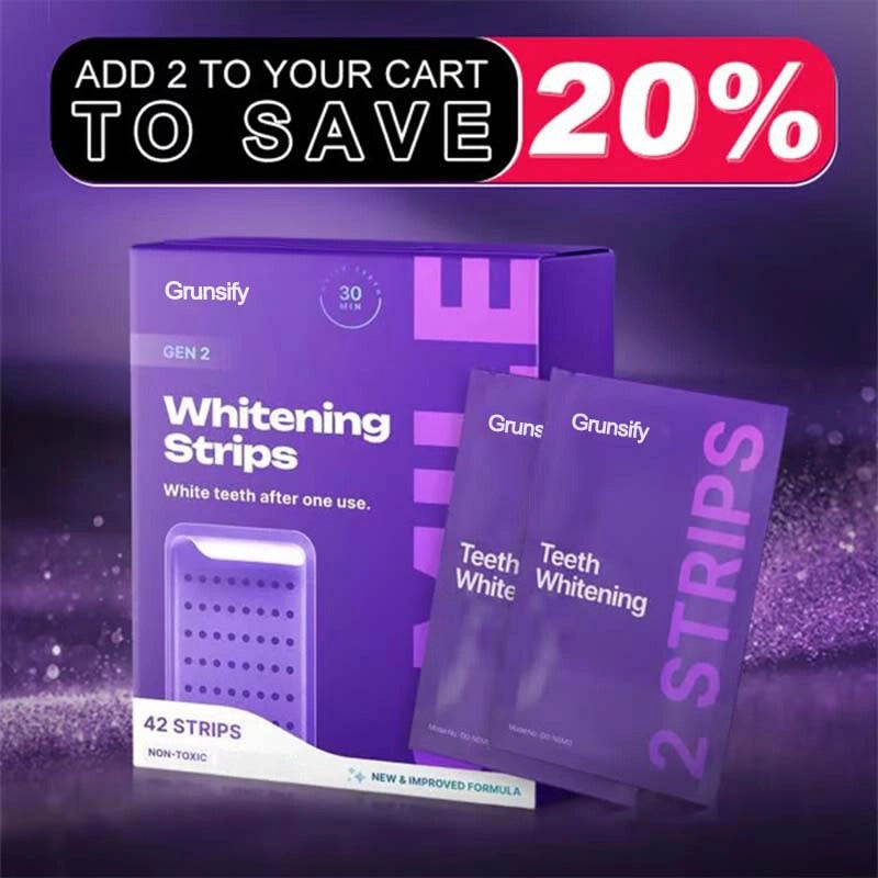 🦷 Grunsify Glow Care Strips | On-the-Go Brightening Magic