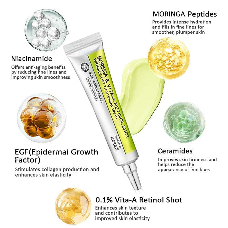 [🔥Last Day 50% OFF] LOVILDS™ Moringa & Retinol Shot - Eraser for Deep Wrinkles, Sagging Jowls & Puffy Eyes