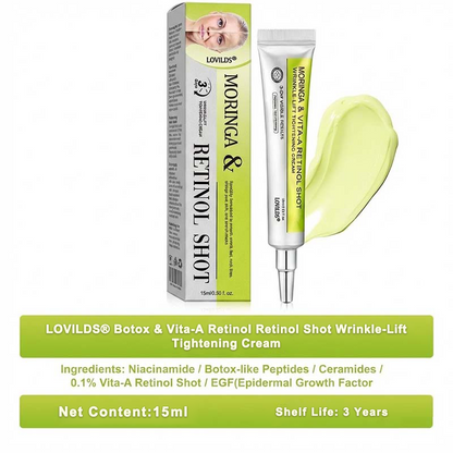 [🔥Last Day 50% OFF] LOVILDS™ Moringa & Retinol Shot - Eraser for Deep Wrinkles, Sagging Jowls & Puffy Eyes
